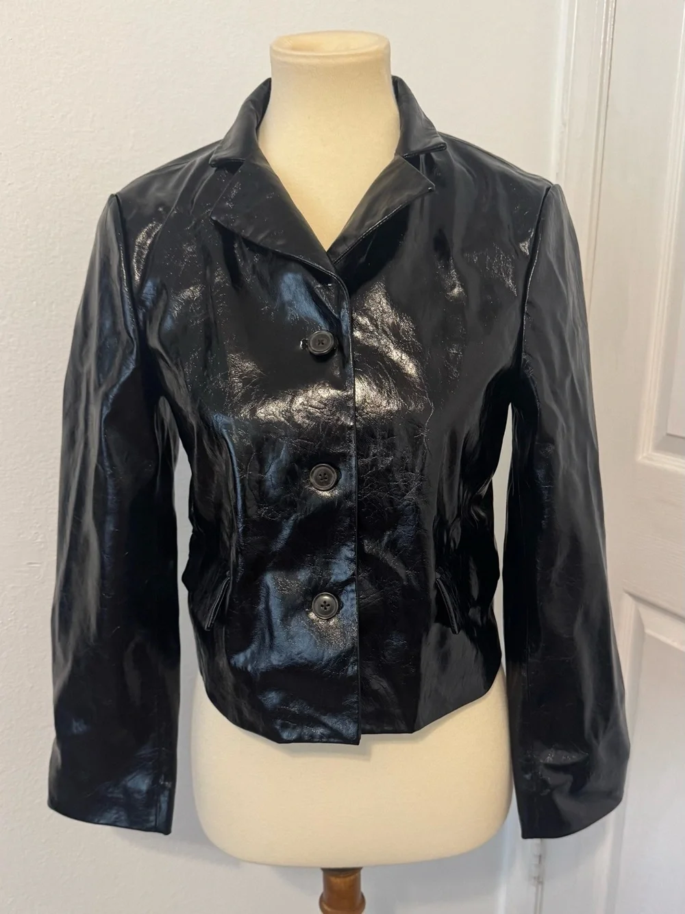 J Crew Shirt Jacket Faux Distressed Leather Short Blazer Chic Modern 2025 NWT 2